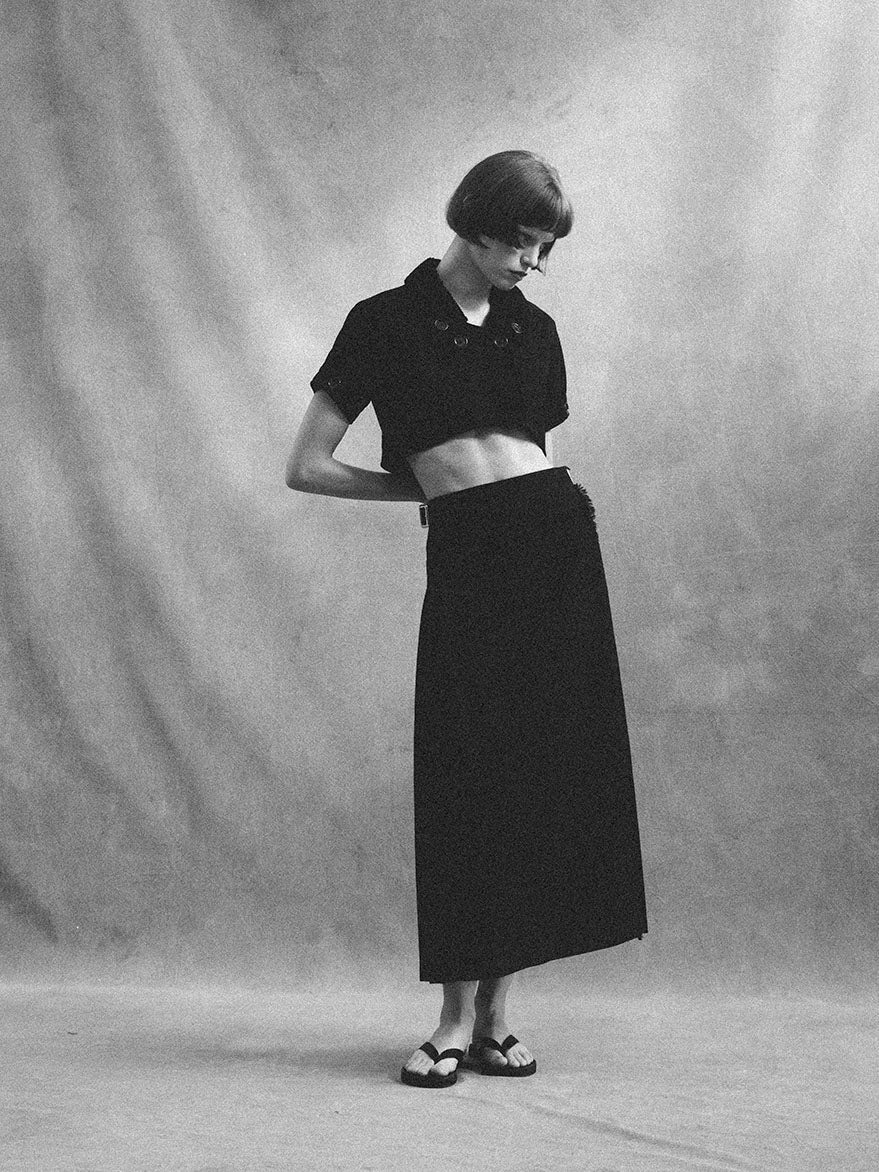 03 - Black Gabardine Kilt - Le Kilt