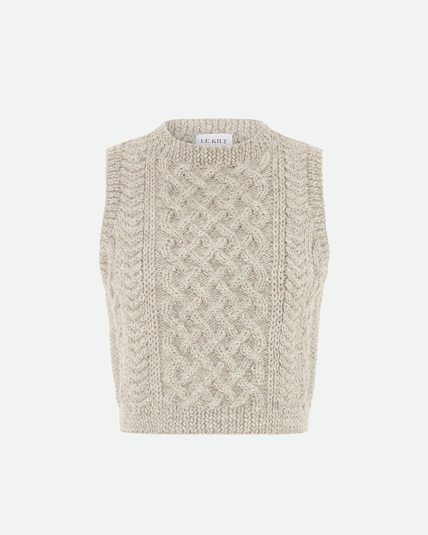 HAND KNITTED ARAN VEST - Le Kilt